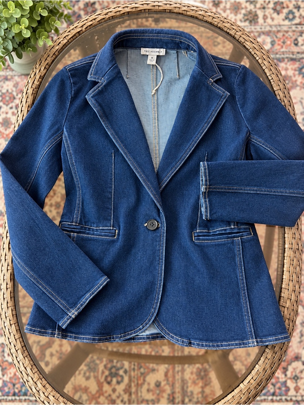 Free Assembly Women's Indigo Denim Blazer